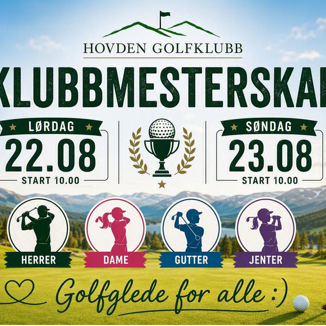 Klubbmesterskap Hovden Gofklubb - utsettes !