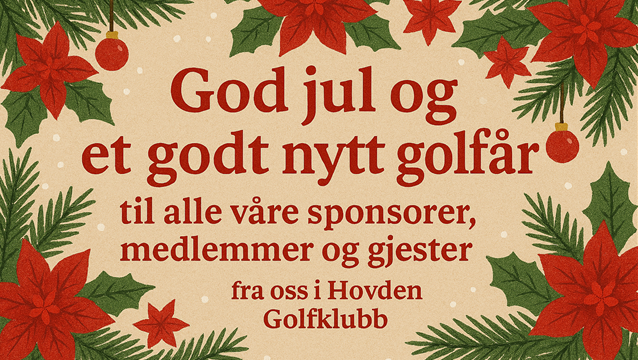 God jul og godt nytt golfår