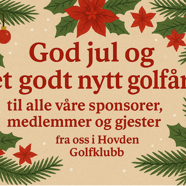 God jul og godt nytt golfår